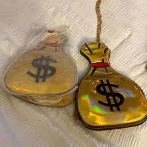 Gold Money bag 💰 with gold chain